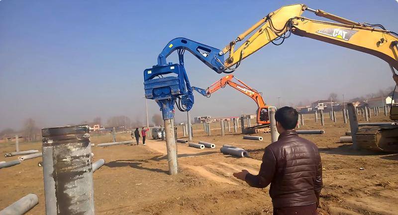 Hydraulic Impact Vibrating Pile Driver,BEIYI V330 Excavator hydraulic Pressure Vibro Pile Hammer