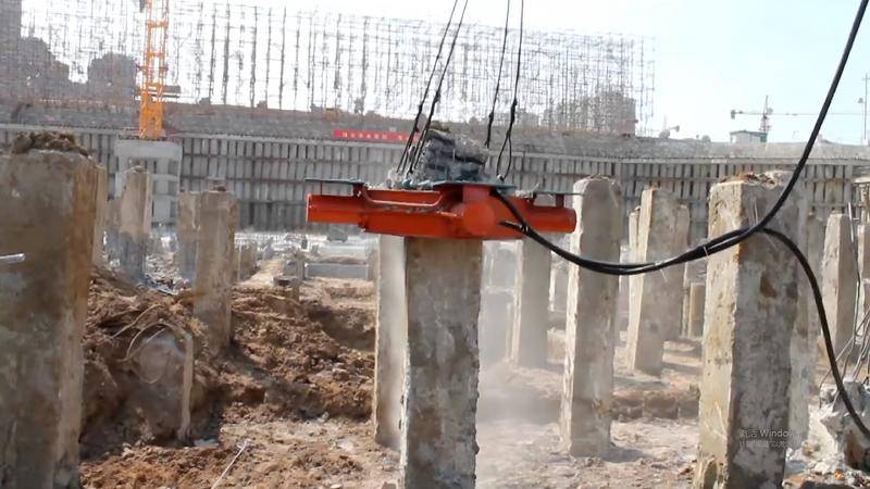 Concrete pile breaking machine hydraulic pile cutter for excavator